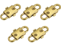 Conjunto de 5 Fivelas Encurtadoras Corrente para Cinto, Bolsas e Projetos Diy, 32x12mm, Ouro Amarelo CHABERLU
