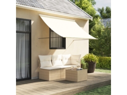 Vidaxl Toldo Retrátil 200x150 Cm Tecido E Aço Cor Creme
