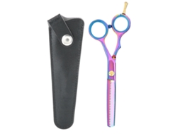2026 tijeras de Peluquería para Afinar Pelo de Acero Inoxidable Con Funda de Cuero Pu Cortar Y Afinar Pelo