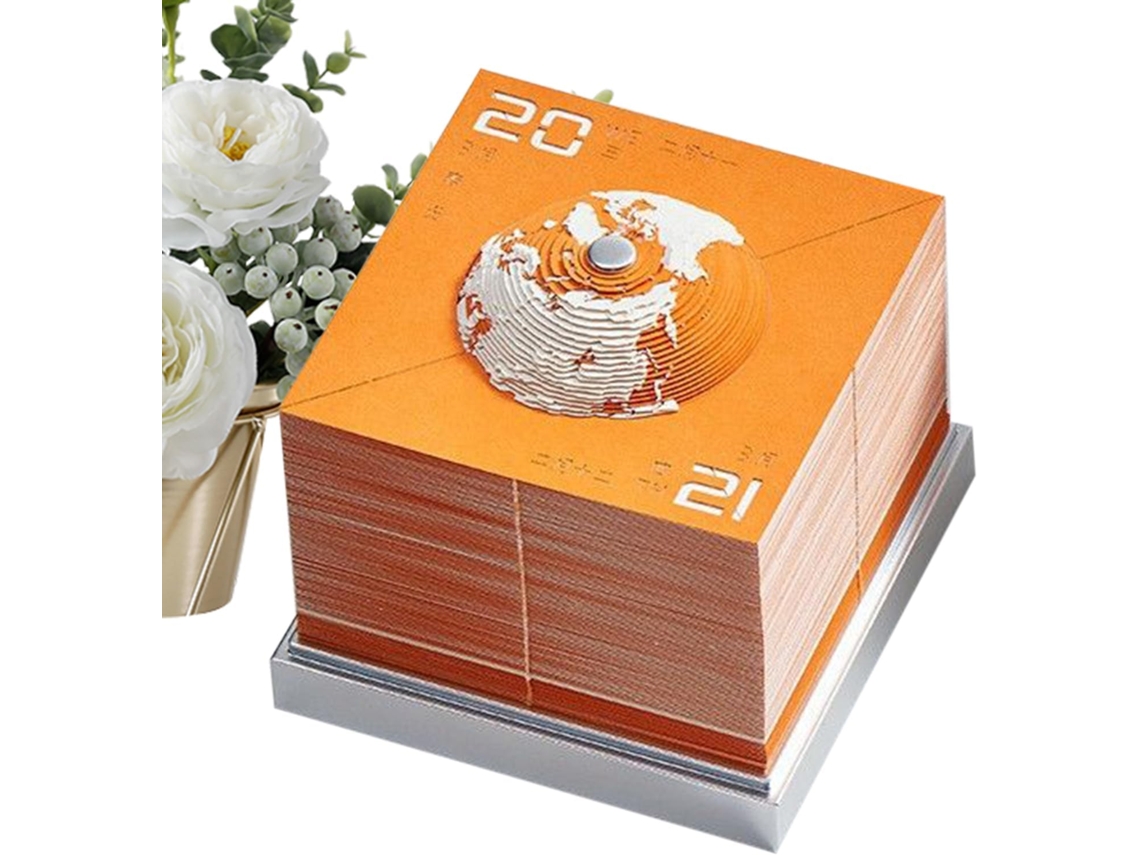 Artístico Em Papel Entalhado, Calendário 3d 2026, Decoração De Mesa Em Formato Da Terra, Apartamento, Escola