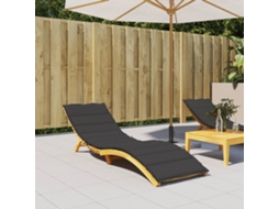 Vidaxl Almofadão P/ Espreguiçadeira 200x70x3 Cm Tecido Oxford Preto
