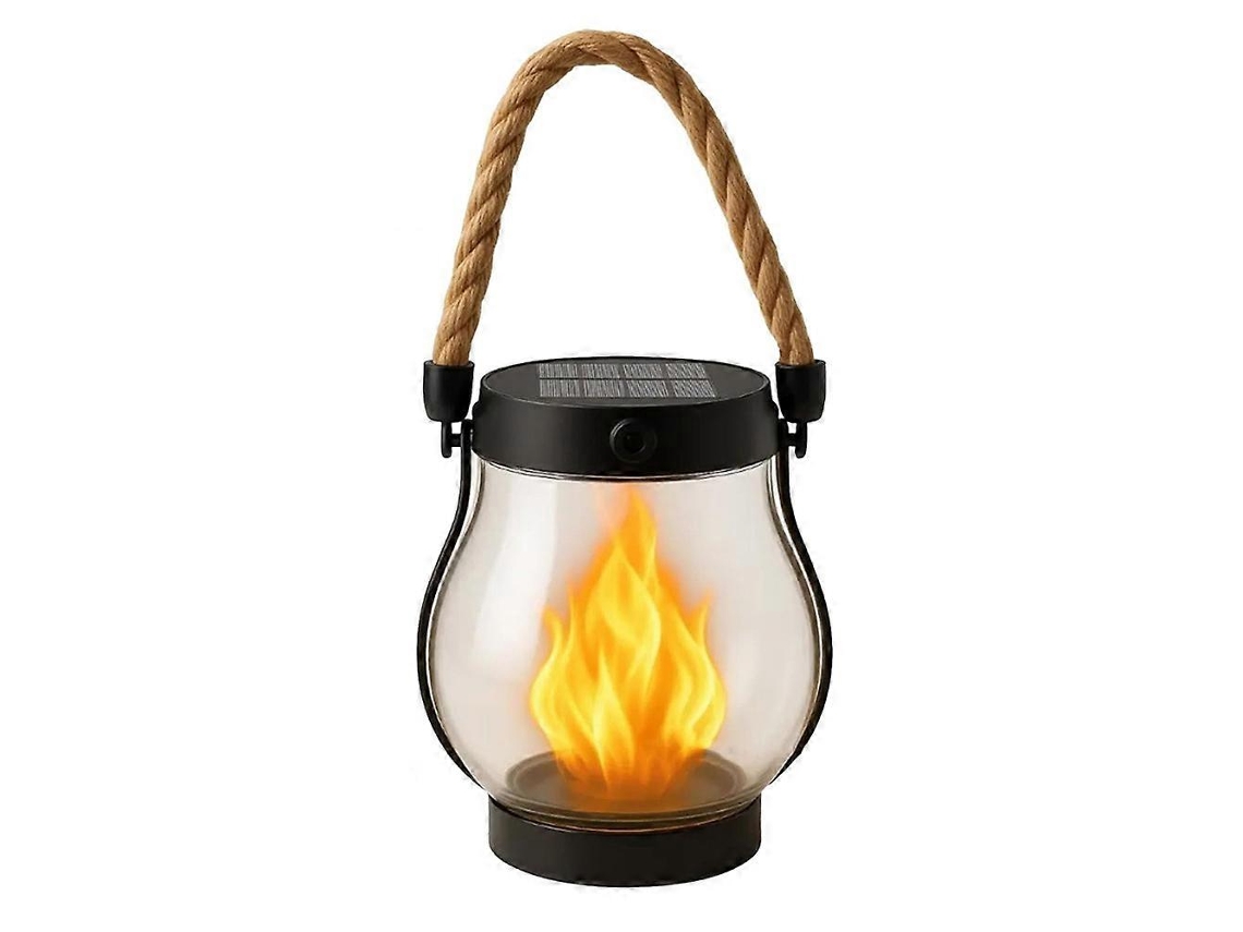 Lanterna Solar para Iluminação Externa, com Efeito de Chama AQUAFORGE (1 Unidade)