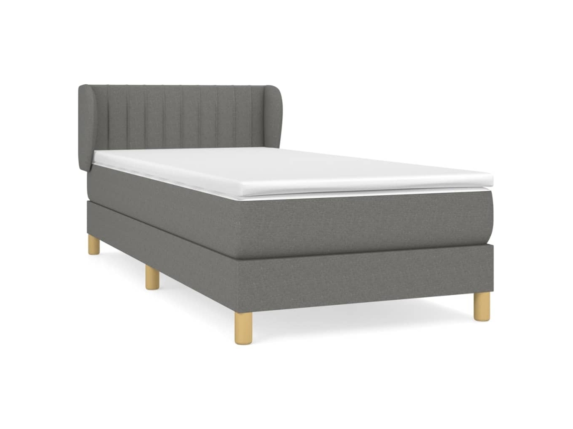 Box Spring Bed, Box Spring Beds Vidaxl Cinzeto Tecido (100 X 200 Cm)