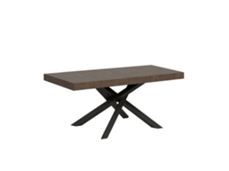 Mesa Extensível 140/400x90 Cm Volantis Premium Nogueira Pés Antracite Itamoby