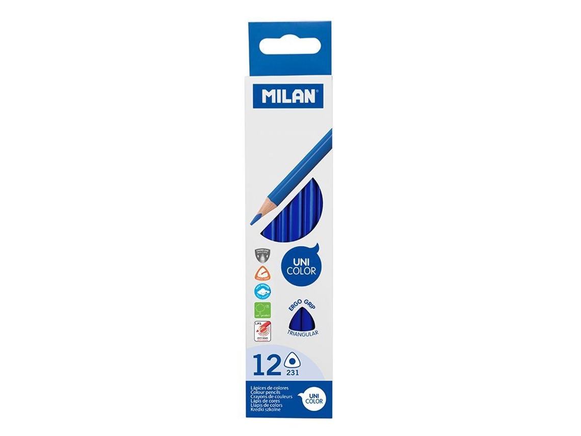 Lápis de Cor Triangulares MILAN Azul
