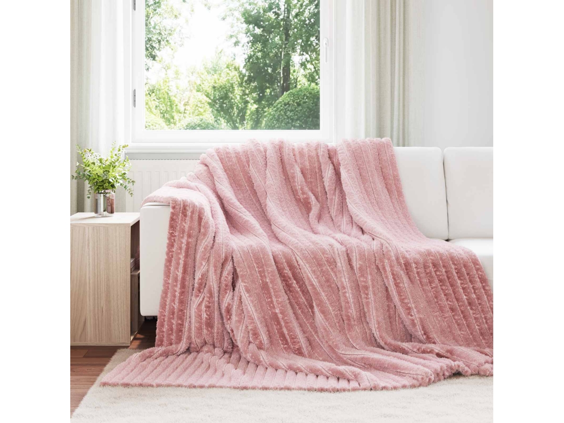 Vidaxl Manta Rosa 270 X 240 Cm 1.38 Kg Lã
