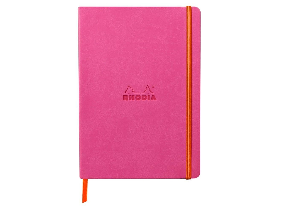 Caderno Rhodiarama Capa Mole A5 Pautado, 80 Folhas, Fúcsia Brilvibera