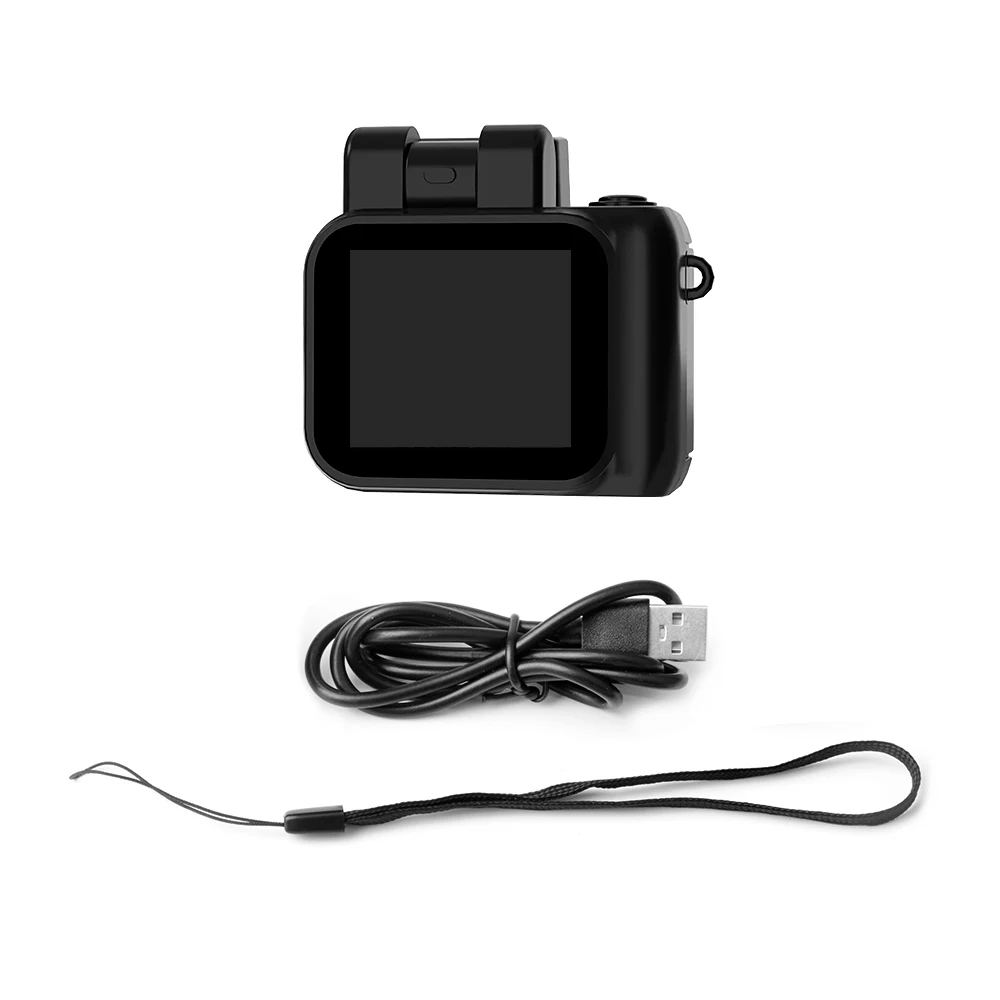 Mini Câmera Slr Infantil com Flash e Compartimento para Bateria, 1080p, Tela Lcd MDUG (preta 64 Gb)