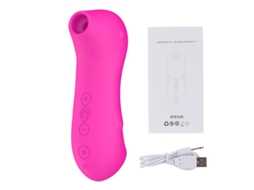 Vibrador de Massagem de Sucção de 10 Frequências para Mulheres Rosa Vermelha YIZHOOD