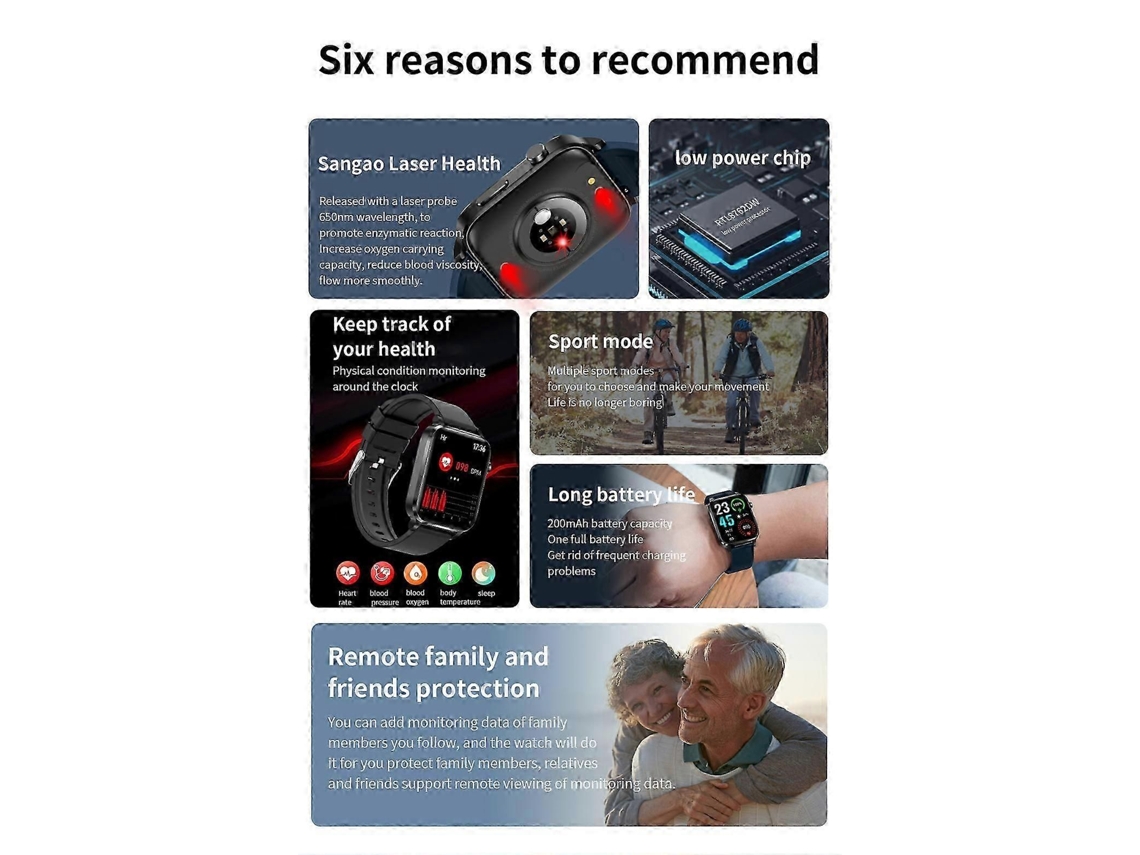 2025 Monitor De Glicose No Sangue Saúde Relógio Inteligente Masculino Ppg Medição De Pressão Arterial Ip68 Smartwatch Esportivo À Prova D'água