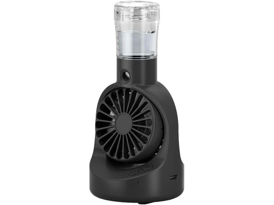 Ventilador de Pulverização Portátil Recarregável, Ventilador de Mesa, Pulverizador Portátil MDUG (preto)