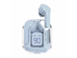 Fones de Ouvido Bluetooth MDUG com Luzes Led, Som Estéreo TWS, Microfone e Controle de Volume (azul)