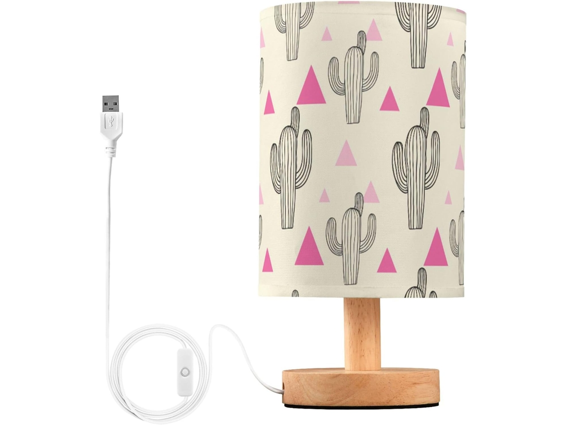 Abajur De Cabeceira Em Formato Cacto Com Porta Usb, Sem Necessidade De Lâmpada, Luz Led Quente Para Quarto, Sala De