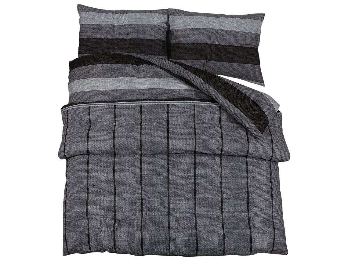 Duvet Cover Set, Duvet Cover Sets Vidaxl Cinzeto Algodão (135 X 200 Cm + 80 X 80 Cm)