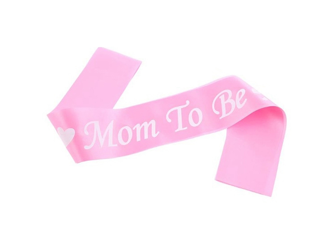 Laxiscreed Faixa De Mom A Be Azul/rosa Com Letra Para Festa De Nova Mamã E Presente Kinder