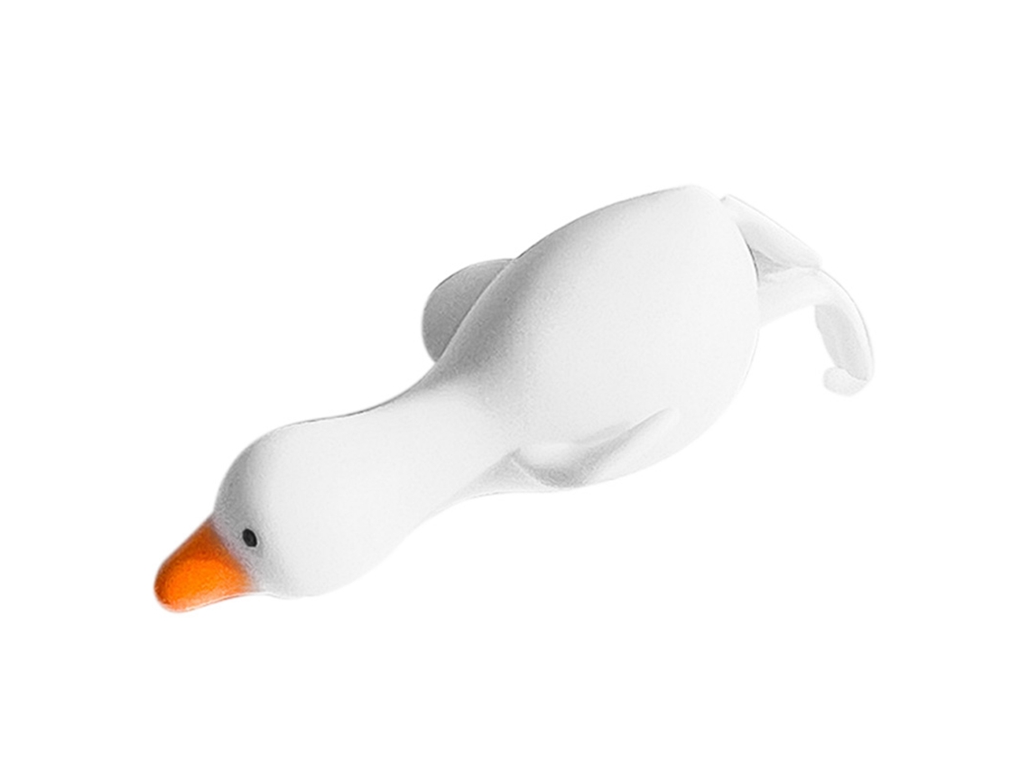 Mali brinquedo de Animal de Squeeze Ganso Branco Vinil Macio Alivio de Estresse Rebote