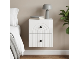 Vidaxl Gabinete De Canto Montado Na Parede Com Gaveta Branco Brilhante