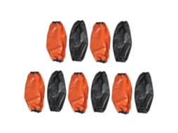 Mangas De Pvc Impermeáveis Para Os Braços, Pretas E Vermelhas, 5 Pares, Reutilizáveis.