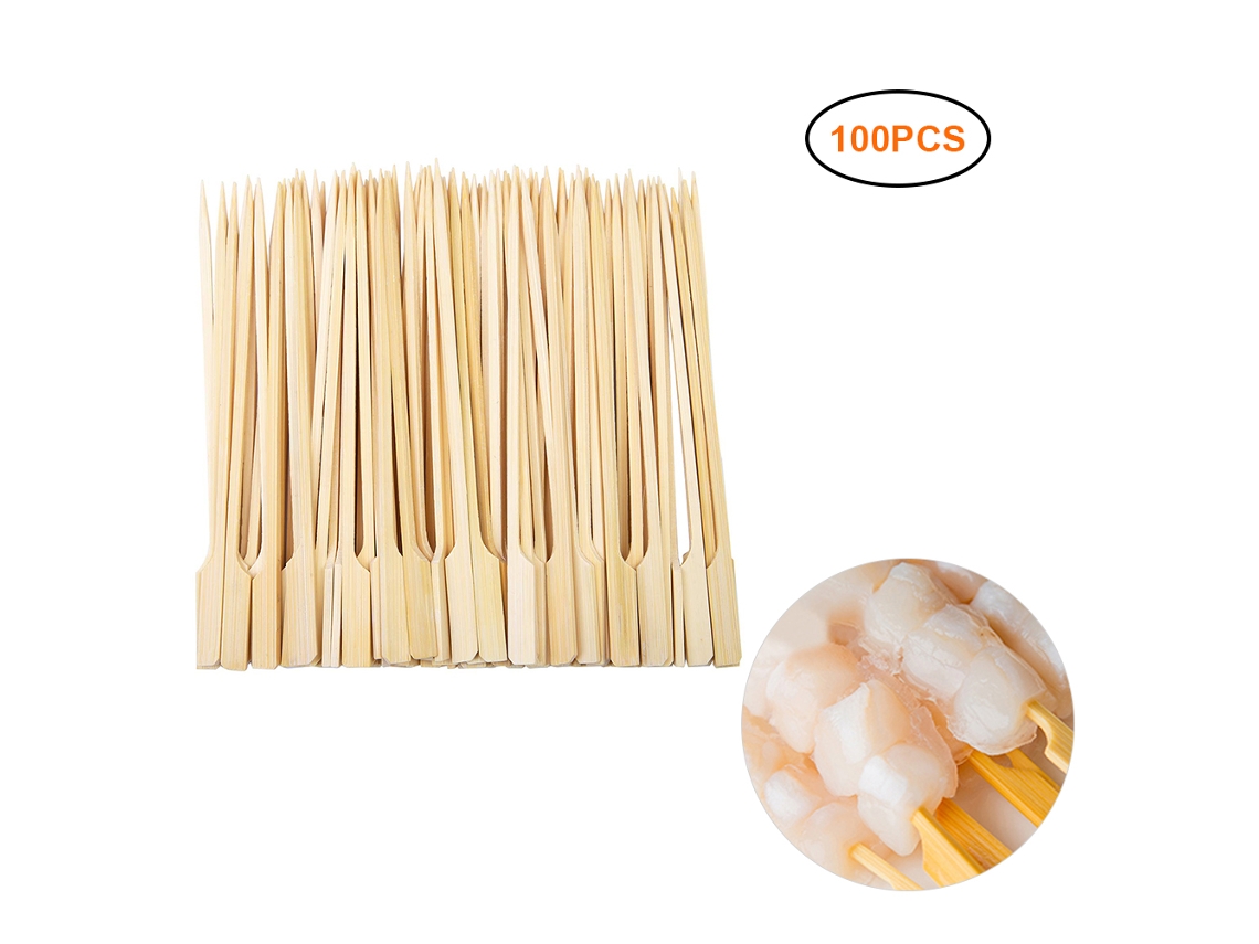 100pcs Espetinhos de Bambu para Churrasco | S/MARCA