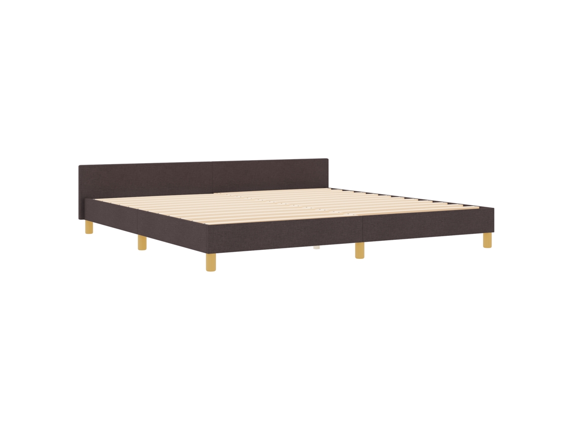 Cabeceira Estofada Com Botões Contemporânea Vidaxl Castanho Fabric (200x200 Cm)