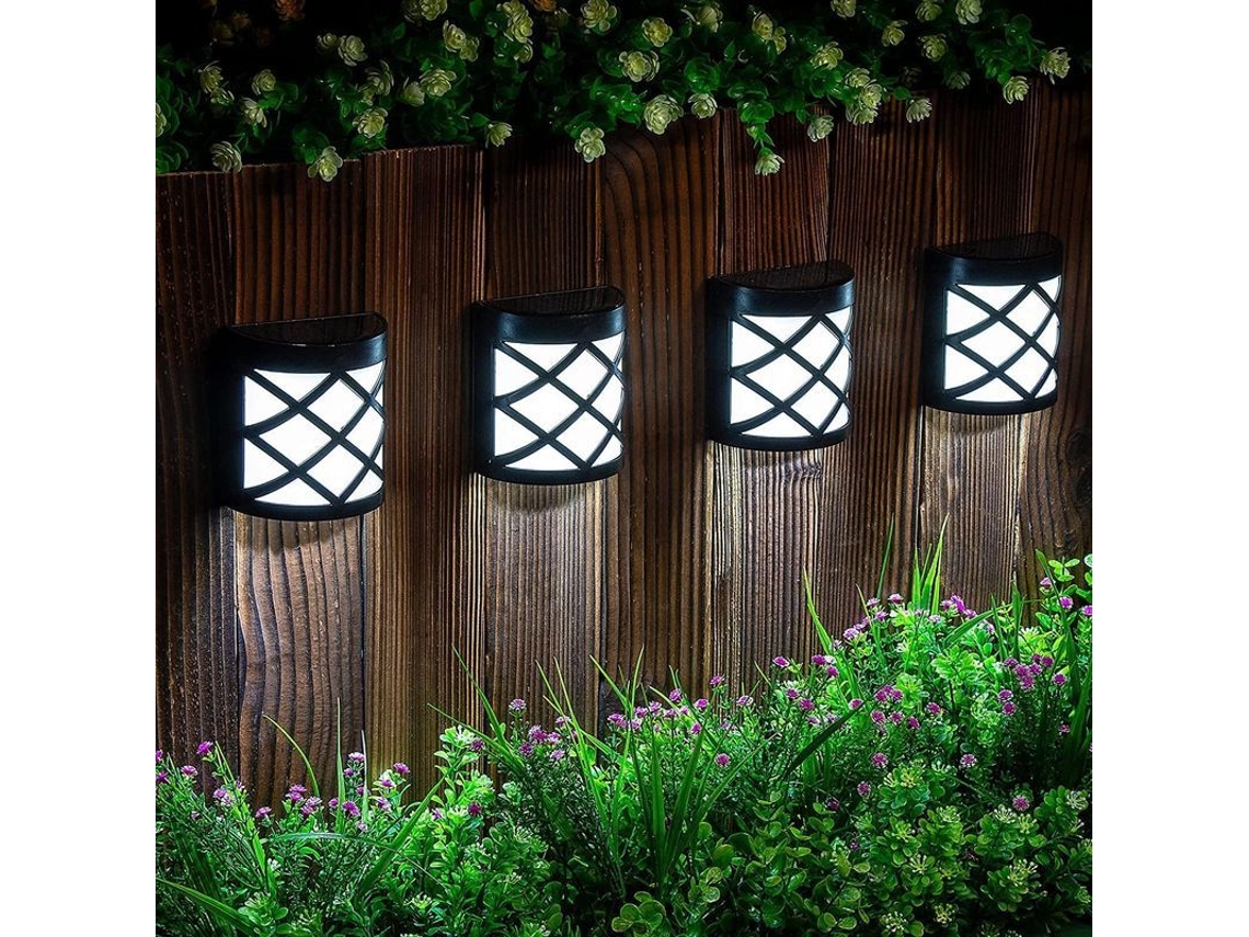 2026 lâmpadas Solares para Cerca, Exteriores Impermeáveis Led, Decorativas, 4 Peças