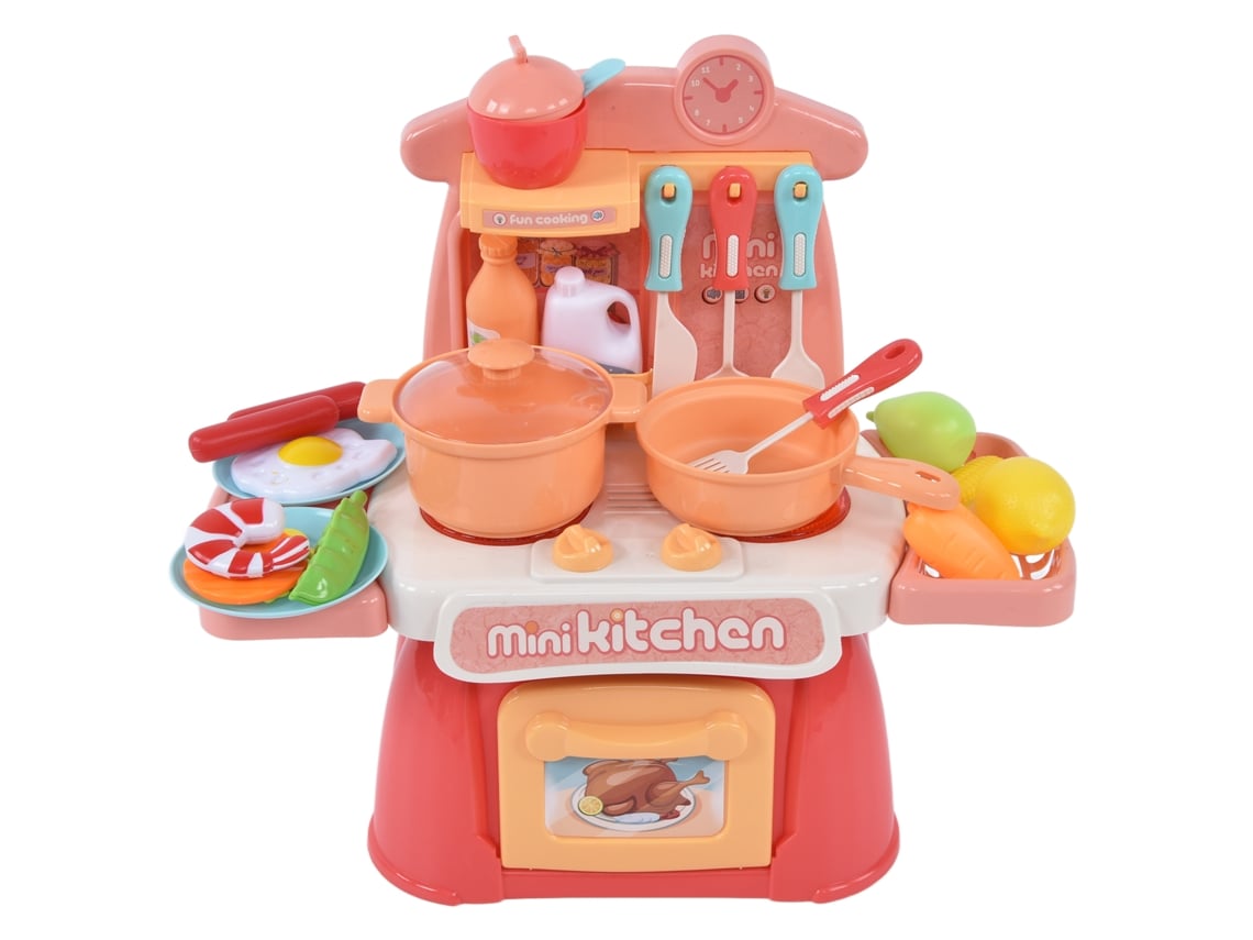 Ats brinquedo de Cozinha com Sons e Luzes Realistas Acessórios Educatsivos para Crianças de 3+ Anos (rosa)