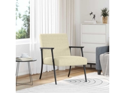Vidaxl Poltrona Creme 59 X 75 X 78 Cm Tecido