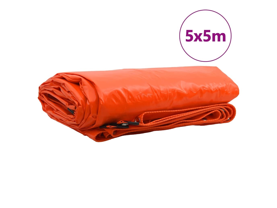 Maison Exclusive - Lona 650g / M² Laranja 5 X 5 M Lona Com Revestimento Em Pvc