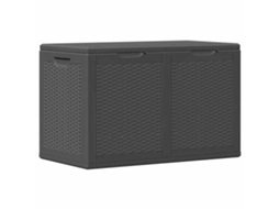 Caixa de Arrumação para Jardim 180 L Vime Pp Preto MAISON EXCLUSIVE