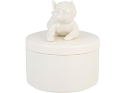 Caixa De Joias Pequena E Compacta Em Cerâmica Branca, Estilo Anjo, Da Nuobesty, Ideal Para Anéis.