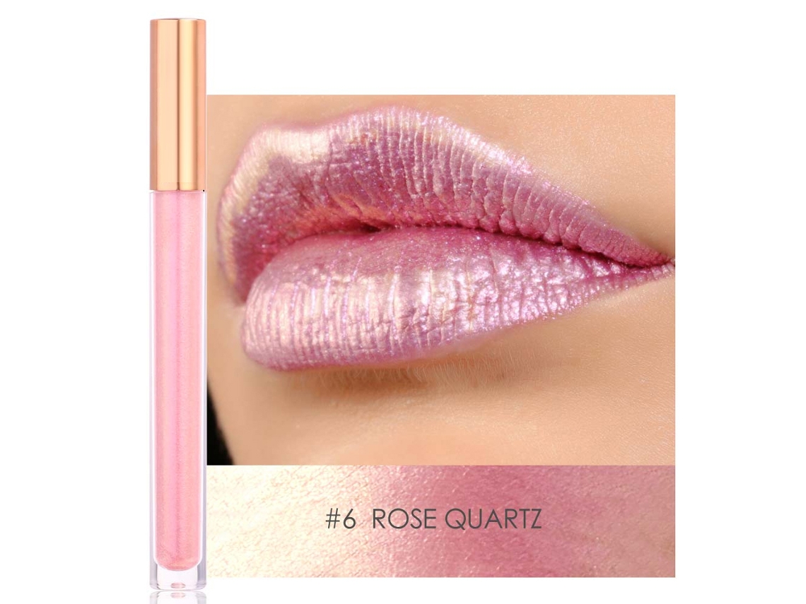 Focallure Lápiz Labial Líquido Metalizado Pesado Brillo Glitter Labial Mate Impermeable 6
