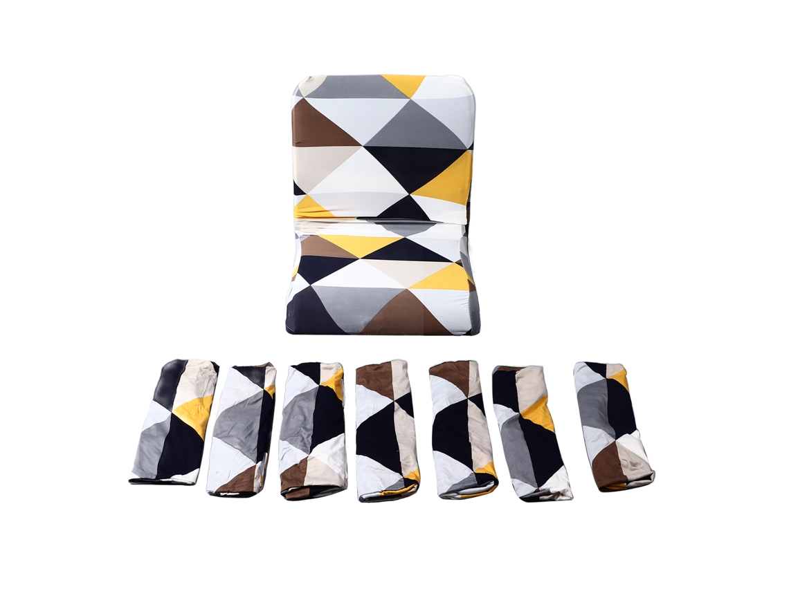 Capas Elásticas Para Cadeiras De Jantar, Laváveis E Removíveis, Protetor Universal Estilo Geométrico
