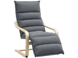 Poltrona Veludo Cor Cinzento Escuro 67x114x105 cm Homcom