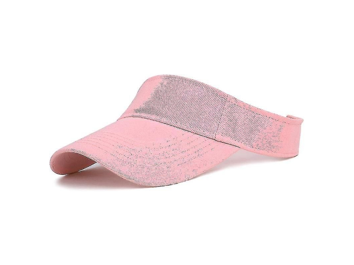 Boné esportivo unissex 2026 sem aba, boné de praia/golfe, proteção UV, algodão leve, ajustável, rosa
