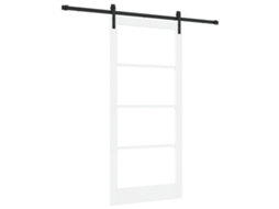 Conjunto 1 Porta Deslizante Vidaxl Branco Madeira De Pinho Maciça (93 X 202 Cm)