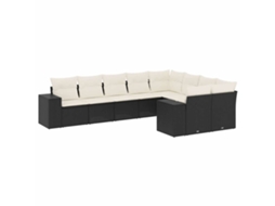 Garden Sofa Set, Garden Sofa Sets Vidaxl Preto Rattan / Vime (n/a)