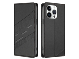 Capa De Couro Com Suporte E Estampa Estilo Punk Para Iphone 13 Pro De 6,1 Polegadas