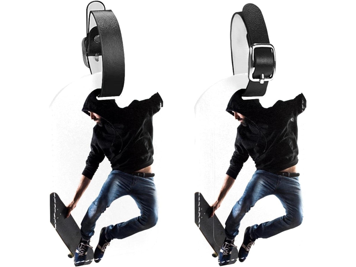 Conjunto De 2 Etiquetas Bagagem Masculinas Em Couro Sintético
