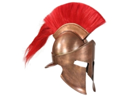 vidaXL Capacete de soldado grego réplica LARP aço cor cobre