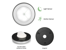 Kit de 6 Luzes Led com Sensor de Movimento Magnético Sem Fio para Armários