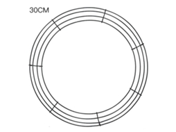 Laxiscreed Coroa De Natal Circular Em Ferro De 30cm Para Decoração Diy Com Argola Preta