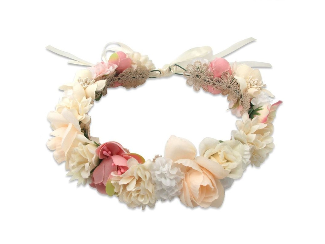 Corona Floral Para Boda Fiesta Decoration De Bohemia Para Mujer Niña Con Talla Ajustable Para Wedding Festival Y Fotografía