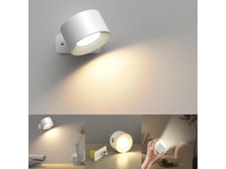 Candeeiro de Parede Led Apliques de Parede Interior com 3 Modos de Cor e 3 Níveis de Brilho MAOYI