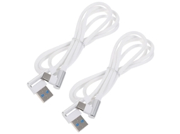 Cabo Usb c de Carregamento Rápido para Smartphones, em Nylon Trançado com Ângulo Duplo . SFUSHOS (2 Peças)