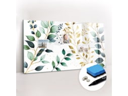 Quadro Magnético Padrão De Folhas E Plantas Para O Escritório Espelharte (120x60 Cm)