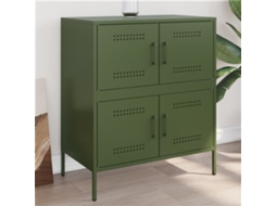 Vidaxl Aparador 68x39x79 Cm Aço Verde Azeitona