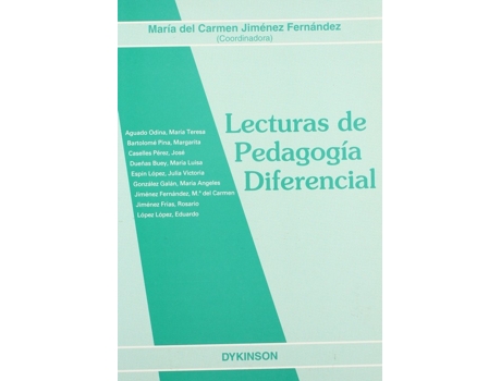 Livro Lecturas De Pedagogía Diferencial de Mª C (Directora) Jimenez Fernandez (Espanhol)