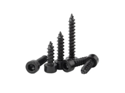 Parafusos De Cabeça Sextavada Interna, Aço Carbono, Grau 8.8, Pretos,