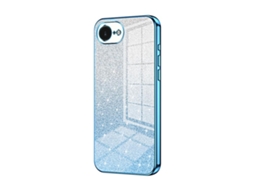 Capa Para Iphone 17e - Glitter Degradê - Acabamento Eletroplaqueado