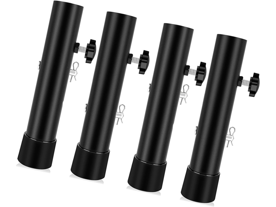 Conjunto De 4 Extensores Perna Mesa Dobráveis E Ajustáveis Em Aço Carbono Com Base Antiderrapante Para Maior